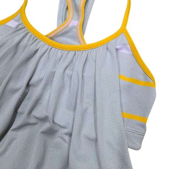 Lululemon Gray and Yellow No Limits Sports Bra Tank Top Padded Combo 4 - Picture 5 of 6